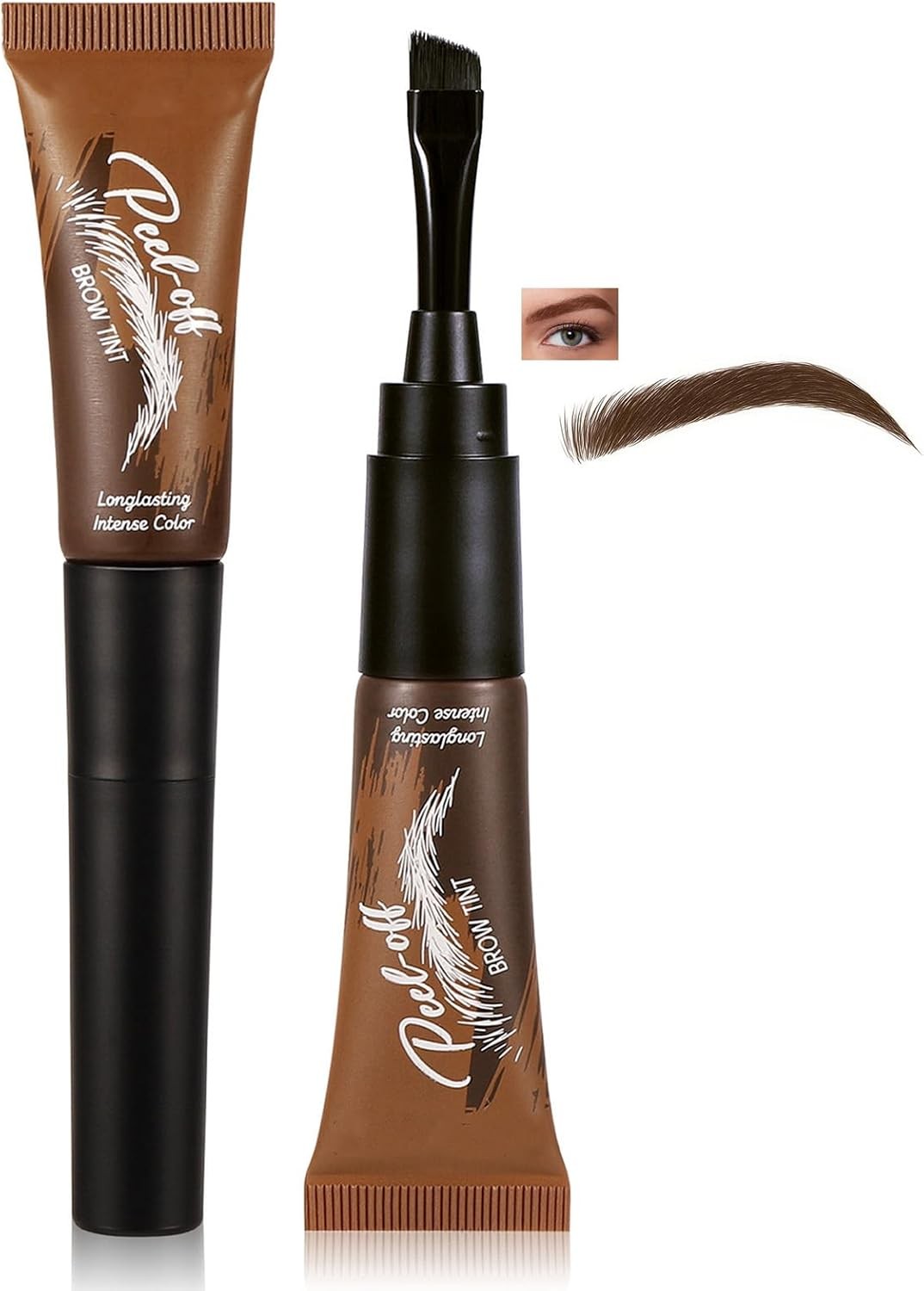 Peel Off Brow Tint Kit for Semi-Permanent Waterproof Eyebrow Tattoo - Warm Brow