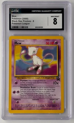 2000 POKEMON PROMO BLACK STAR POKEMON LEAGUE #8 MEW CGC 8