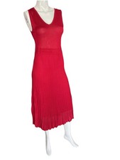 Monsoon Lady In Red  SpringSummer Knit maxi  Dress Sleeveless Sz 8