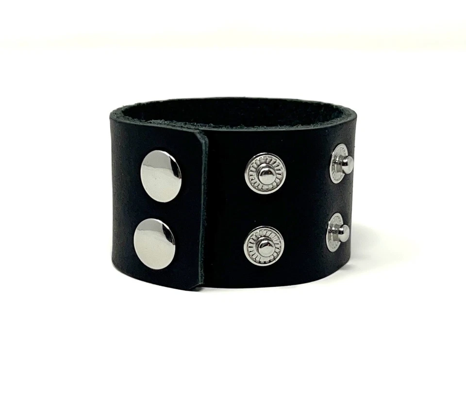 Camilla de bolas de cuero con broches de presión de 1,5 pulgadas Foto 3 de 4