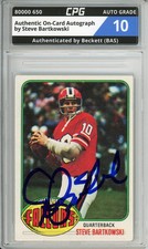 Authentic On-Card Autograph Signed by Steve Bartkowski CPG Auto Grade 10
