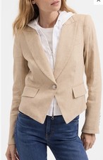 New Veronica Beard Hosanna Dickey Blazer In Khaki Melange Size 6 650