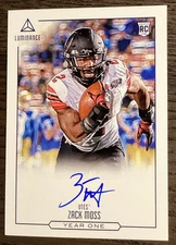 2020 Panini Luminance Year One Signatures RPS Zack Moss #YO-ZM Rookie Auto RC