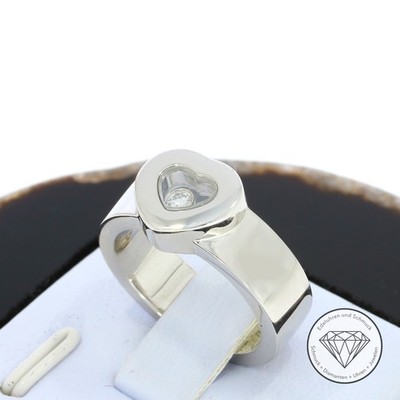 Wert 4.080,- Chopard Happy Diamonds Brillant Ring 750 / 18 Kt Weiß Gold xxyy