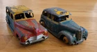Vintage Dinky Toys No. 254 Austin Taxi & No. 344 Plymouth Woody Station Wagon
