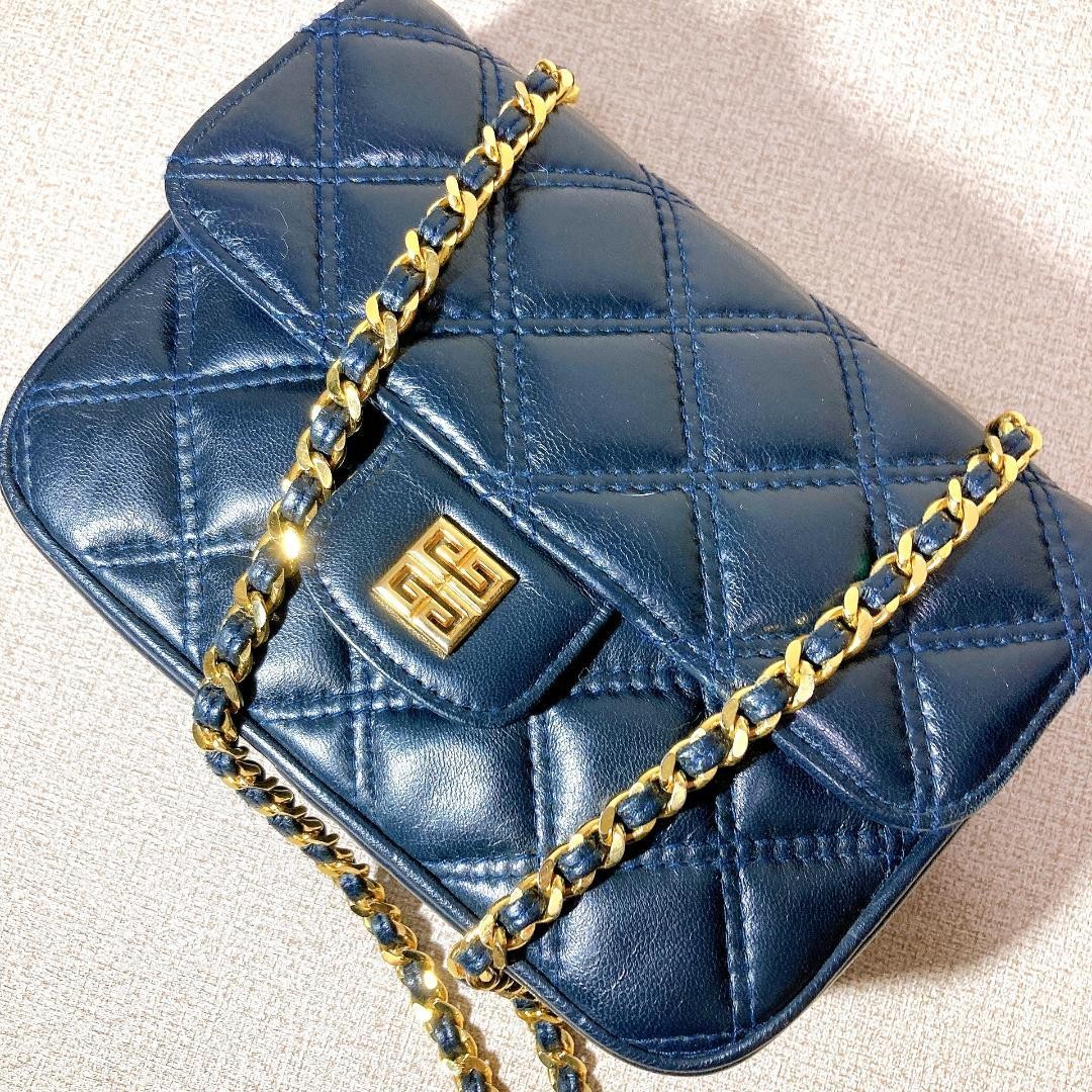 Givenchy Chain Shoulder Quilted Navys From Japan — image 7