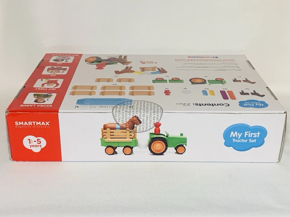 Smartmax My First Tractor Farm Playset 22 Piece Magnetic Stem Toy For Ages 1-5 - Image 3 of 4