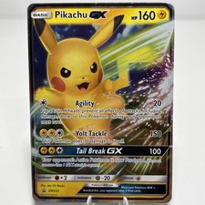 Carta Pokémon Pikachu GX Full Art Holo Promo SM232 Basic 160HP 2019