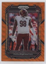 2022 Panini Prizm Rookies Orange Wave Prizm 7/60 Phidarian Mathis #390 1u6
