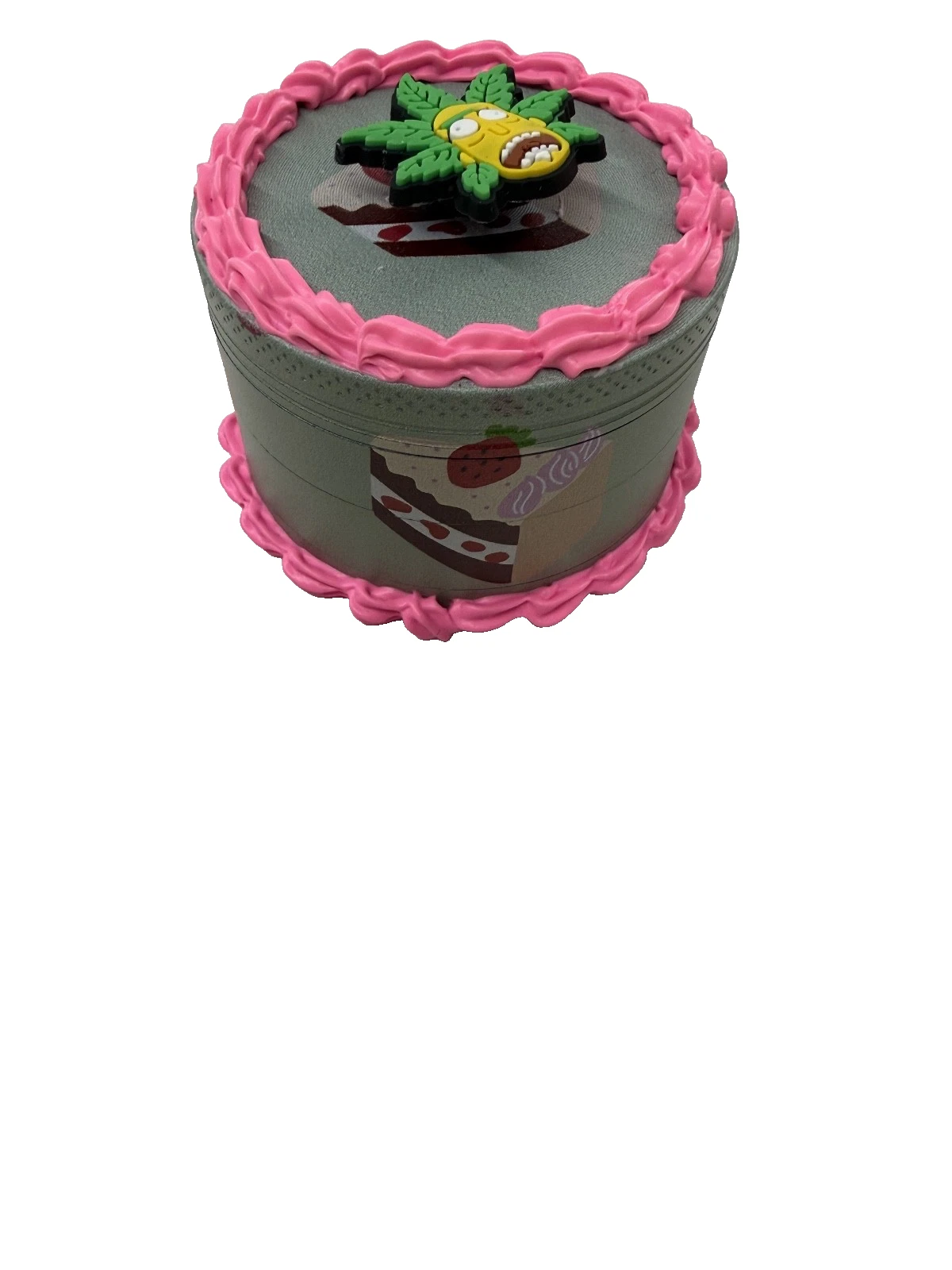 2.5" 4 PC 3D Birthday Cake Metal Tobacco Herb Spice Grinder Smoke Crusher