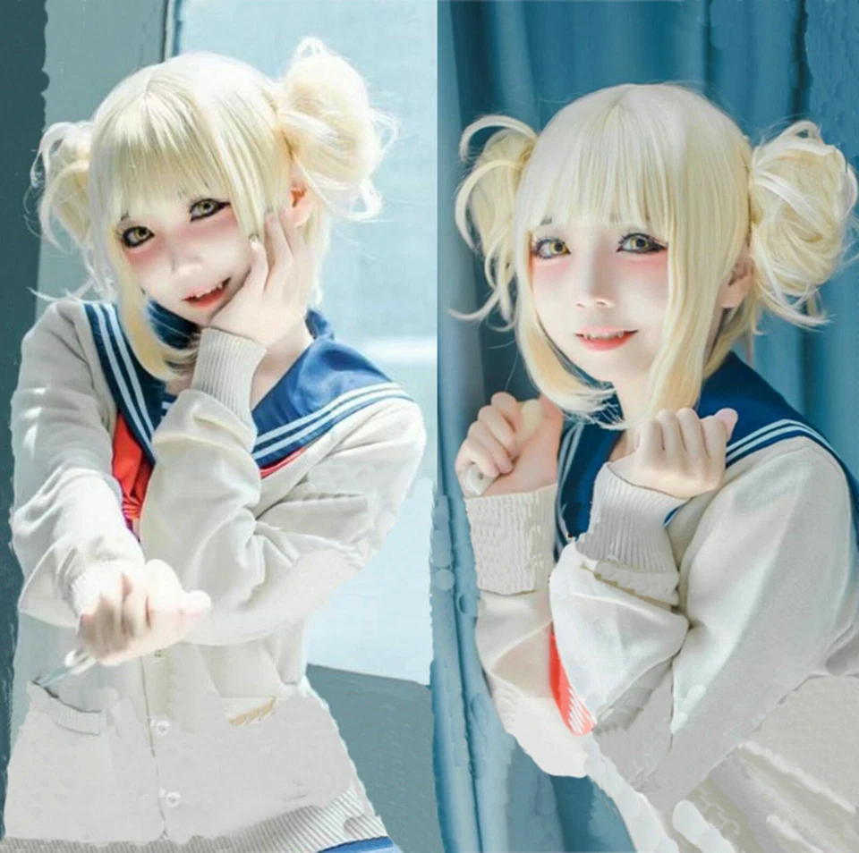 My Hero Academia Himiko Toga Cosplay Disfraz Peluca JK Uniforme Conjunto Completo Foto 2 de 4