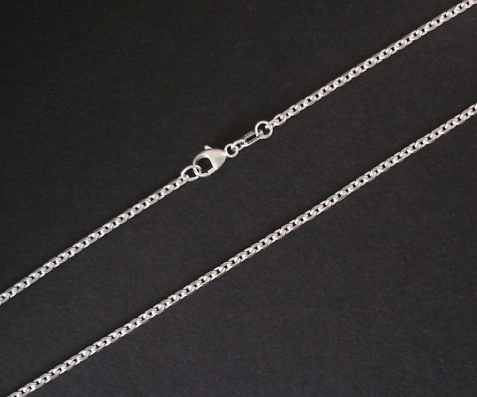 Collana Argento ad Ancora Sterling 925 1 MM 2 Lunghezza 38 -60 CM Molto Stabile - Immagine 3 di 4