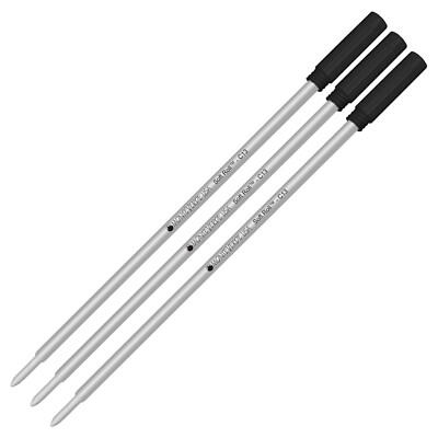 3 Pack - Monteverde  Soft Roll Ballpoint for Cross  Ballpoint Pens - Black