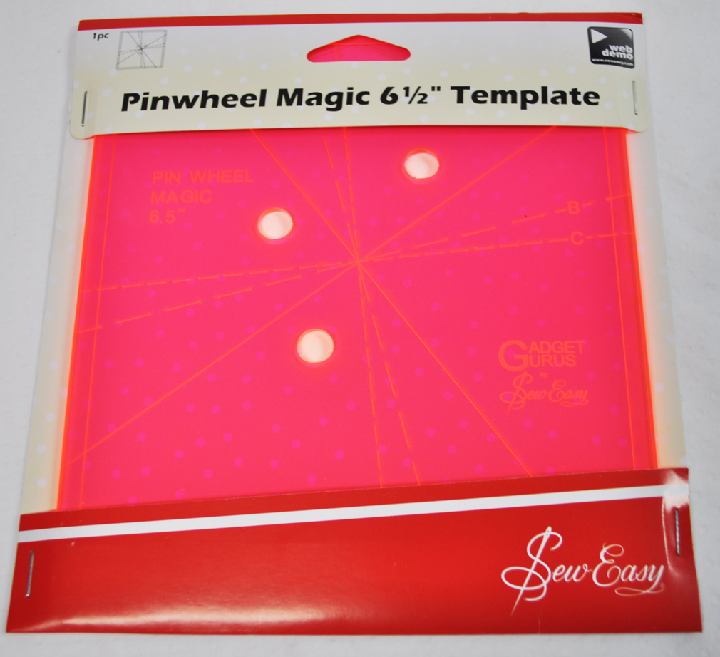 Sew Easy Pinwheel Magic 6 1/2 Inch Template ERGG05.PNK | eBay