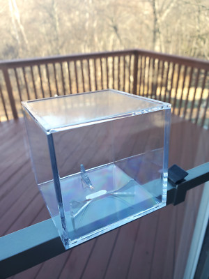 PLASTIC Baseball Holder 3'' x 3'' Square Clear SPORTS CUBES LP with ball base