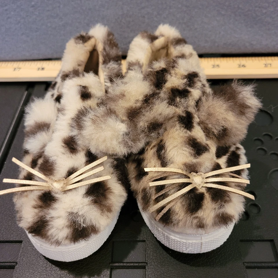 Capelli Ny Kids Kitty Shoes Leopard Print Faux fur C109 Toddler 7 - Image 2 of 4