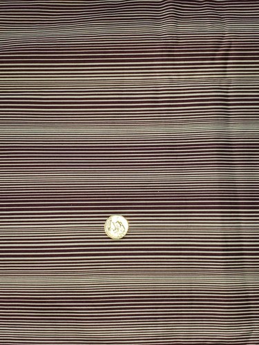 2 5/8 Yds Maroon & White Stripped Linea De Leon Quilt Sewing Fabric Cotton - Picture 3 of 3