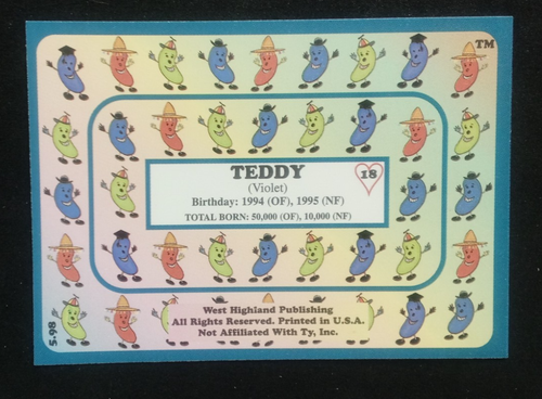 1998 Beanie Baby Trading Cards Inaugural Edition (Pick Your Card) - 第 37/205 張圖片