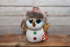 Ty Beanie Boos BUTTONS the Snowman 6" Plush 2018 Sparkle Eye