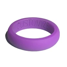 Customized Womens Silicone Wedding Ring Band! Personalized Name/Date!