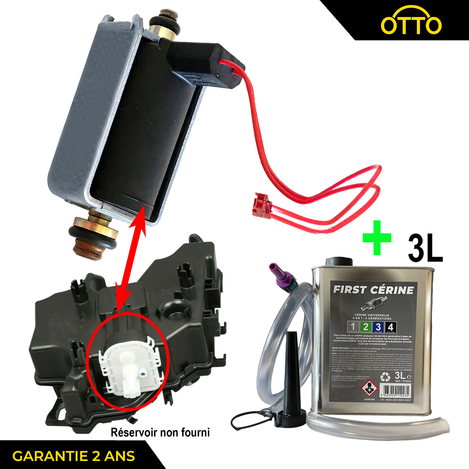 Pompe à cérine pour Citroën C5 Aircross et Jumpy - Réservoir d'additif DPF