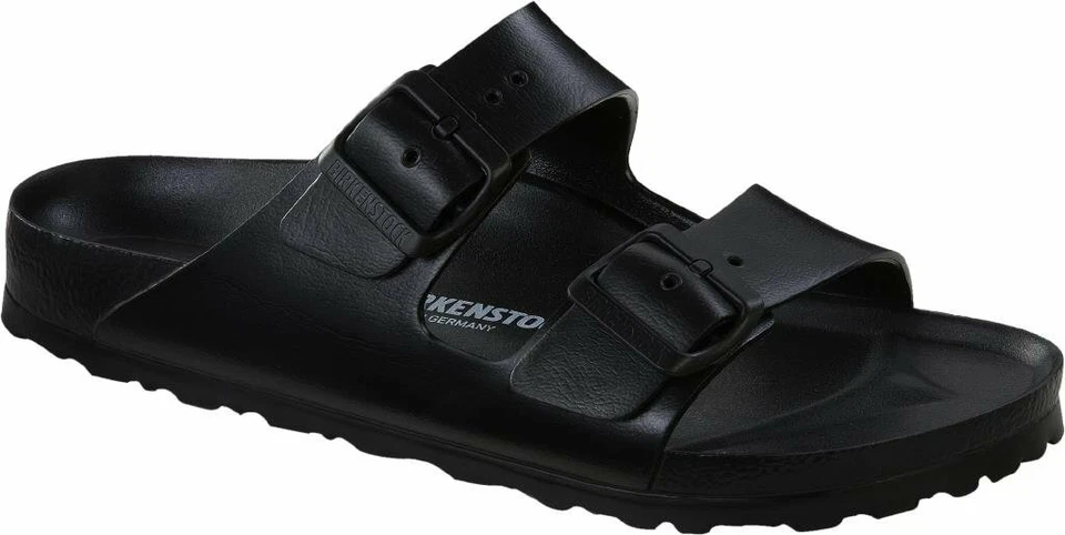 BIRKENSTOCK Pantoffel Arizona Eva 129423 Schwarz Gummi Leichtgewicht 2 Schnallen - Bild 1 von 1