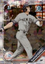 2019 BOWMAN DRAFT CHROME 1ST JAKE SANFORD #BDC-82 ATOMIC REFRACTOR