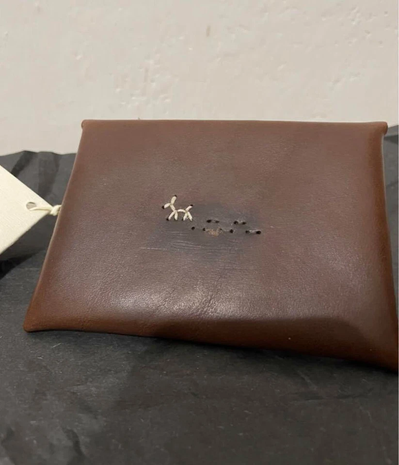 HENRY CUIR Brown Card Case Hobonichi Leather From Japan USED - Image 4 of 4