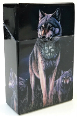 wolf cigarette case Eclipse Wolf Pack Design Plastic Crushproof Cigarette Case, 2ct, Kings  3116D17-2