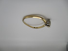 10K Yellow Gold 1/20 CT Diamond Engagement Ring Size 6.75 — photo 9