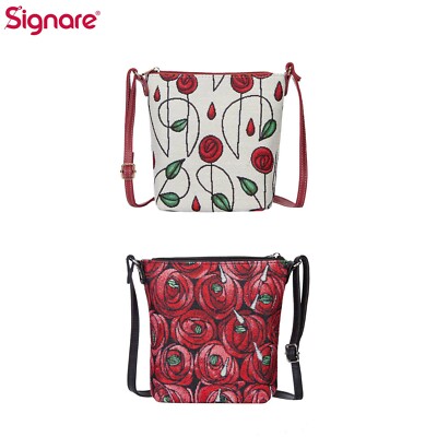 Crossbody Sling Bag Charles Rennie Mackintosh Tapestry Design by Signare