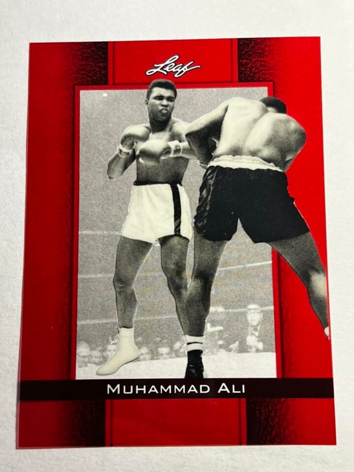 2010 Leaf Metal Red Prismatic Muhammad Ali MISSING #/10 PLASTIC PROOF #47