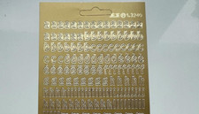 Modern Alphabet Peel Off Stickers Card Craft Decals Gold Or Silver