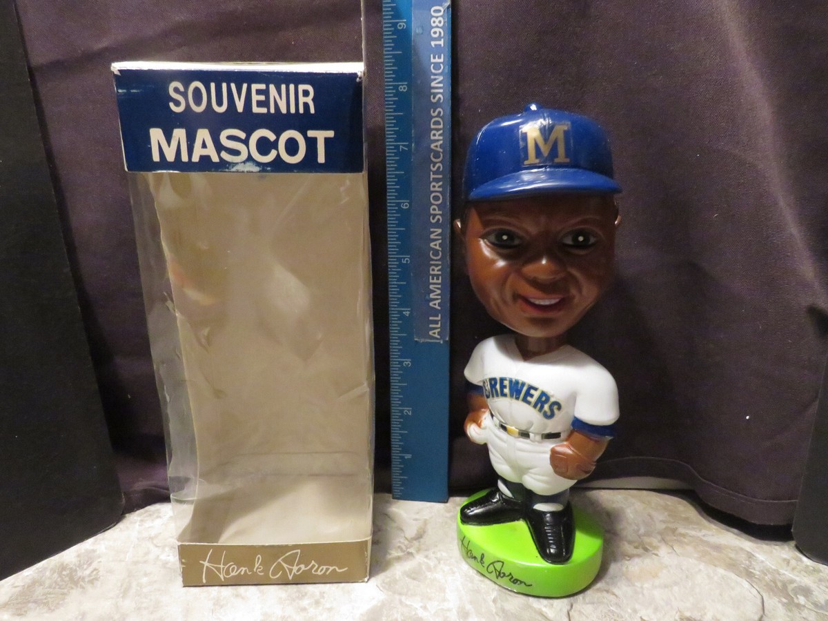 1974 S.S.C. HANK AARON PLASTIC BOBBLEHEAD MILW. BREWERS (NEW