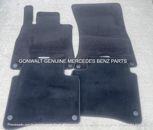 OE 22268069029F87 Mercedes Benz Black S class 14-19 Carpeted Floor Mats Set of 4 - Picture 3 of 4
