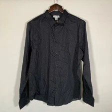Calvin Klein Shirt Stripes Diamond Print Button Down Black Men 2XL NEW NWT 241