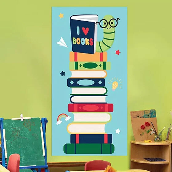 CELEBRATE READING school classroom SCENE SETTER wall/door decor I LOVE BOOKS - Image 2 of 2