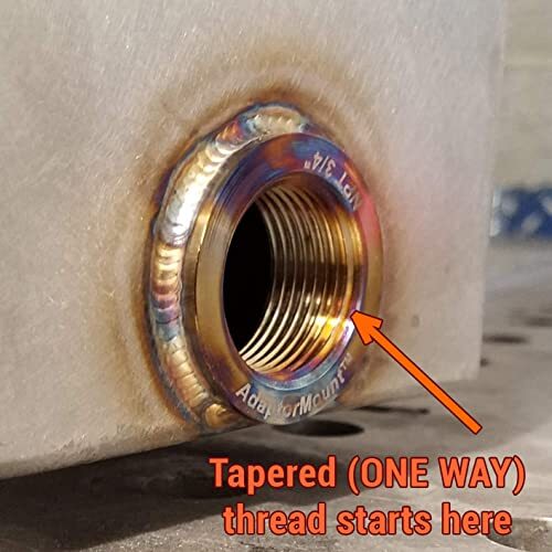3/8" NPT Edelstahl 304 Innengewinde Stufen Schweißspund Befestigung Fitting - Bild 3 von 7