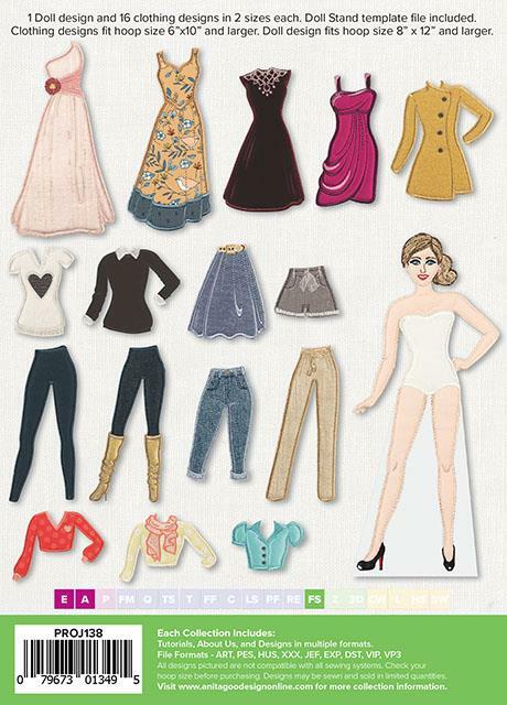 Paper Dolls Anita Goodesign Embroidery Machine Design CD NEW