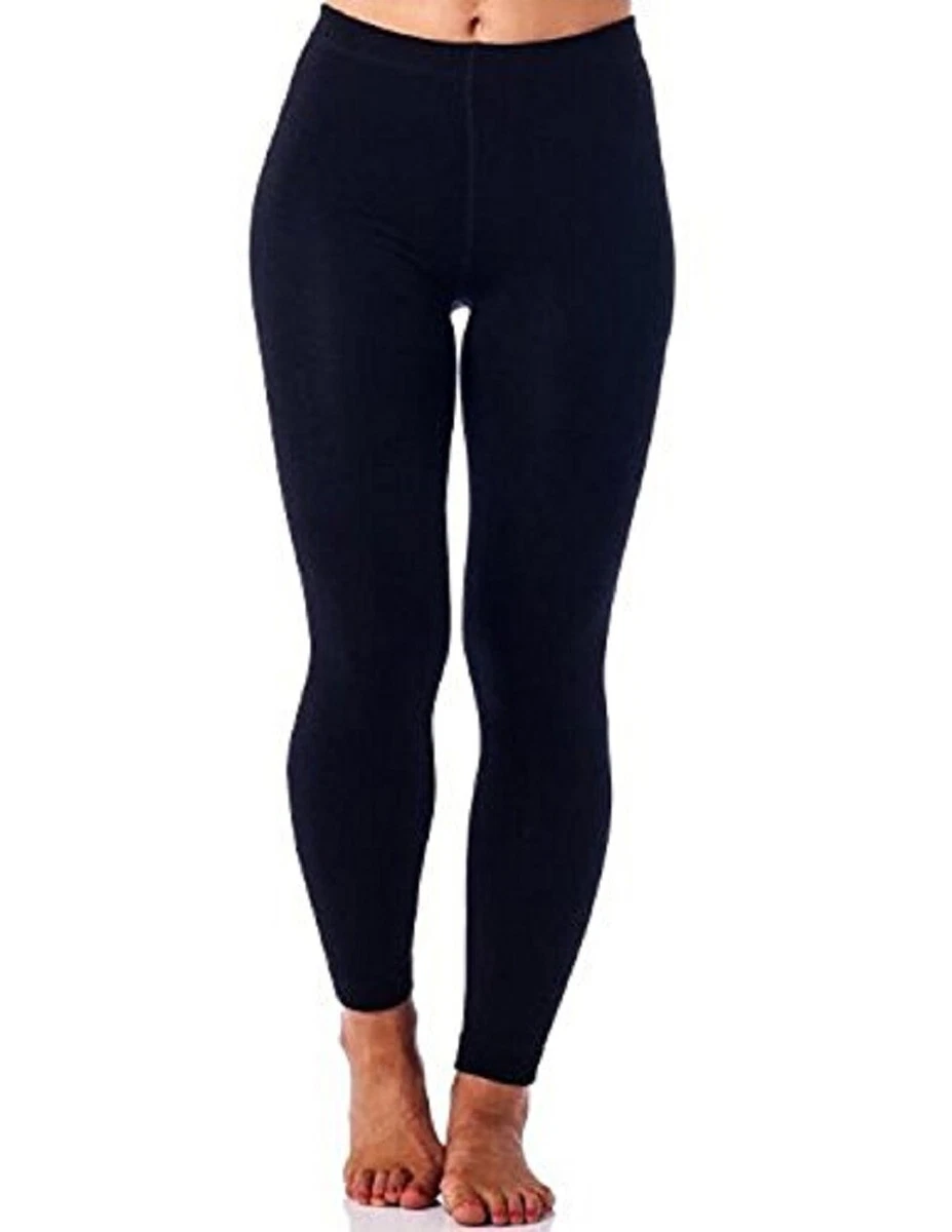 Gold Medal Womens warm winter fleece lined leggings-black (Small/Medium)