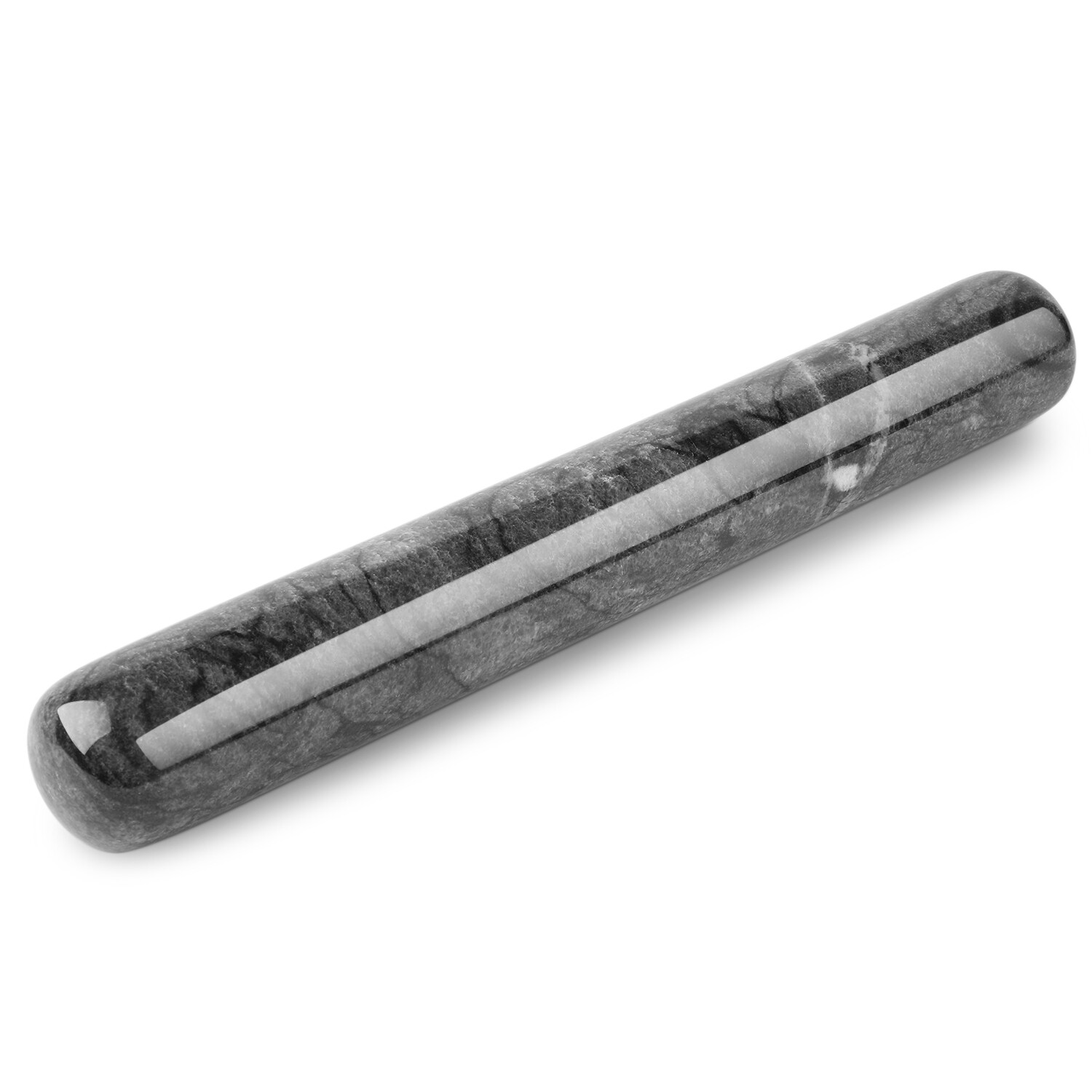 French Rolling Pin, 12inch Black Marble Dowel Rolling Pin w/ Wooden Holder Base eBay