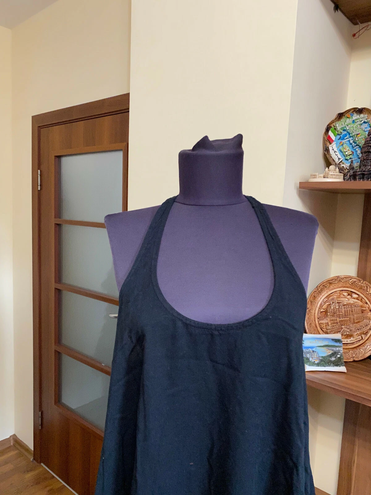 ACNE STUDIOS ABITO MODAL ACNE JERSEY NERO RACER SCHIENA SVASATA TENDA MANICO TAGLIA 36