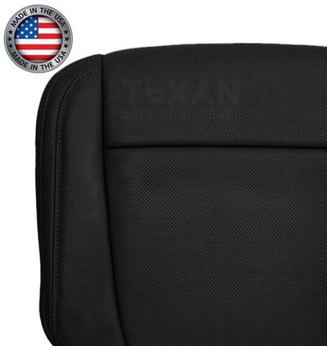 2017 2018 2019 Ford F250 Lariat 4x4 Passenger Bottom Perforated Seat Cover Black - Picture 5 of 15