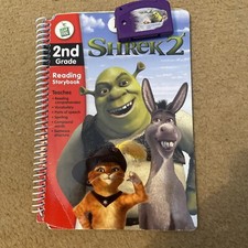 Shrek 2 leapfrog leappad Book & Cartridge Disney reading ages 2nd Grade A6