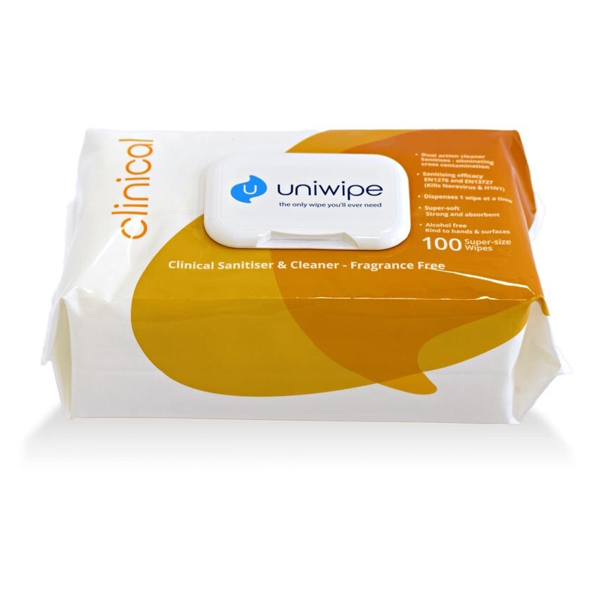B&Q - Clinical' Anti-Baterial Wipes 100Pk Vc122 Qty 1 Uniwipe - Image 4