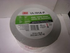 3M Foil Tape UL181A-P and UL181B-FX listed Duct Tape 3340, 2.5 in x 50 yd, 3.9 m
