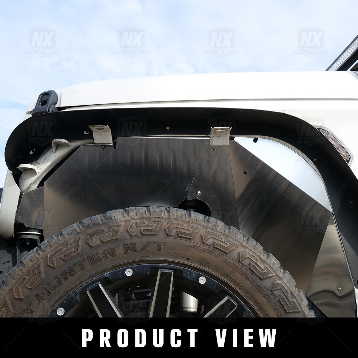 Hooke Road Aluminum Inner Fender Liners For Jeep Wrangler JL 2018-2025 – Front & Rear Set, 4-Piece, Black Powder Coat