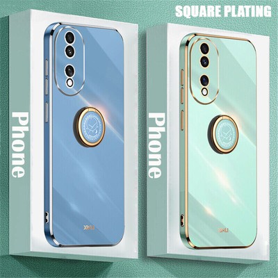 For Honor X8A X9A 90 Lite 70 Lite 50 Pro Plating Ring Holder TPU Case Cover