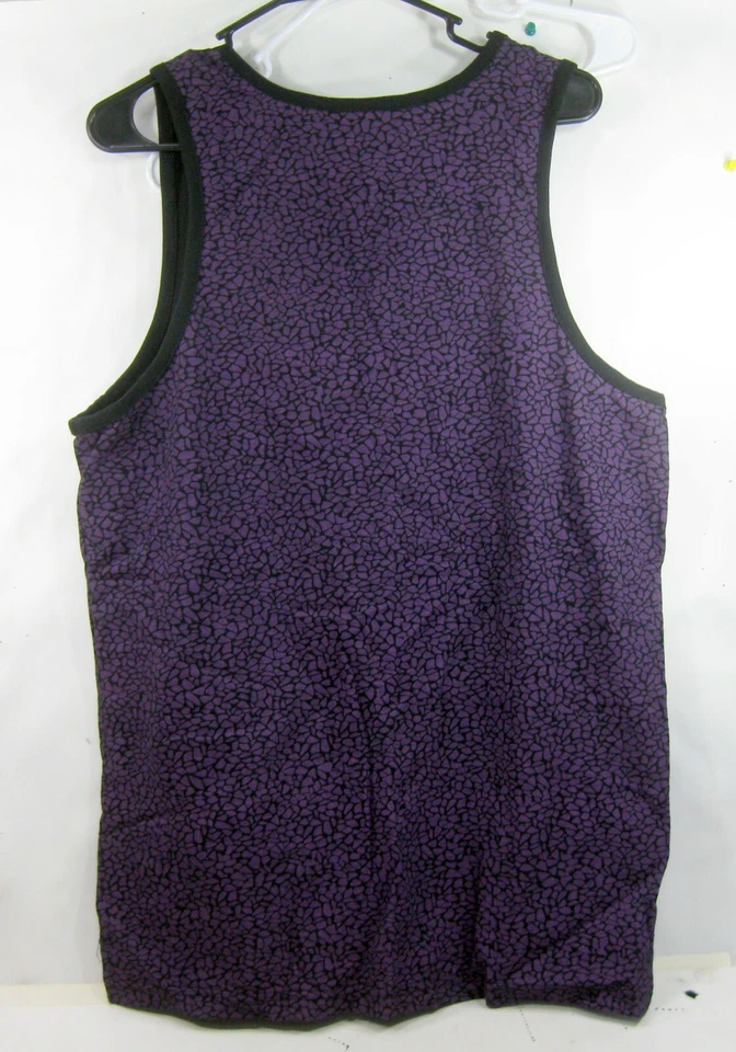 Nuevo LRG ALGODÓN Camiseta sin mangas NEGRO MORADO HOMBRE TALLA M *** Foto 4 de 4