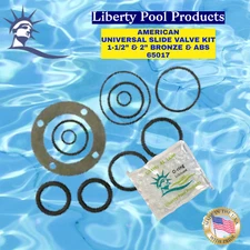 UNIVERSAL SLIDE VALVE KIT 1 1/2” & 2” BRONZE & ABS 65017 FITS AMERICAN -POOLTEK